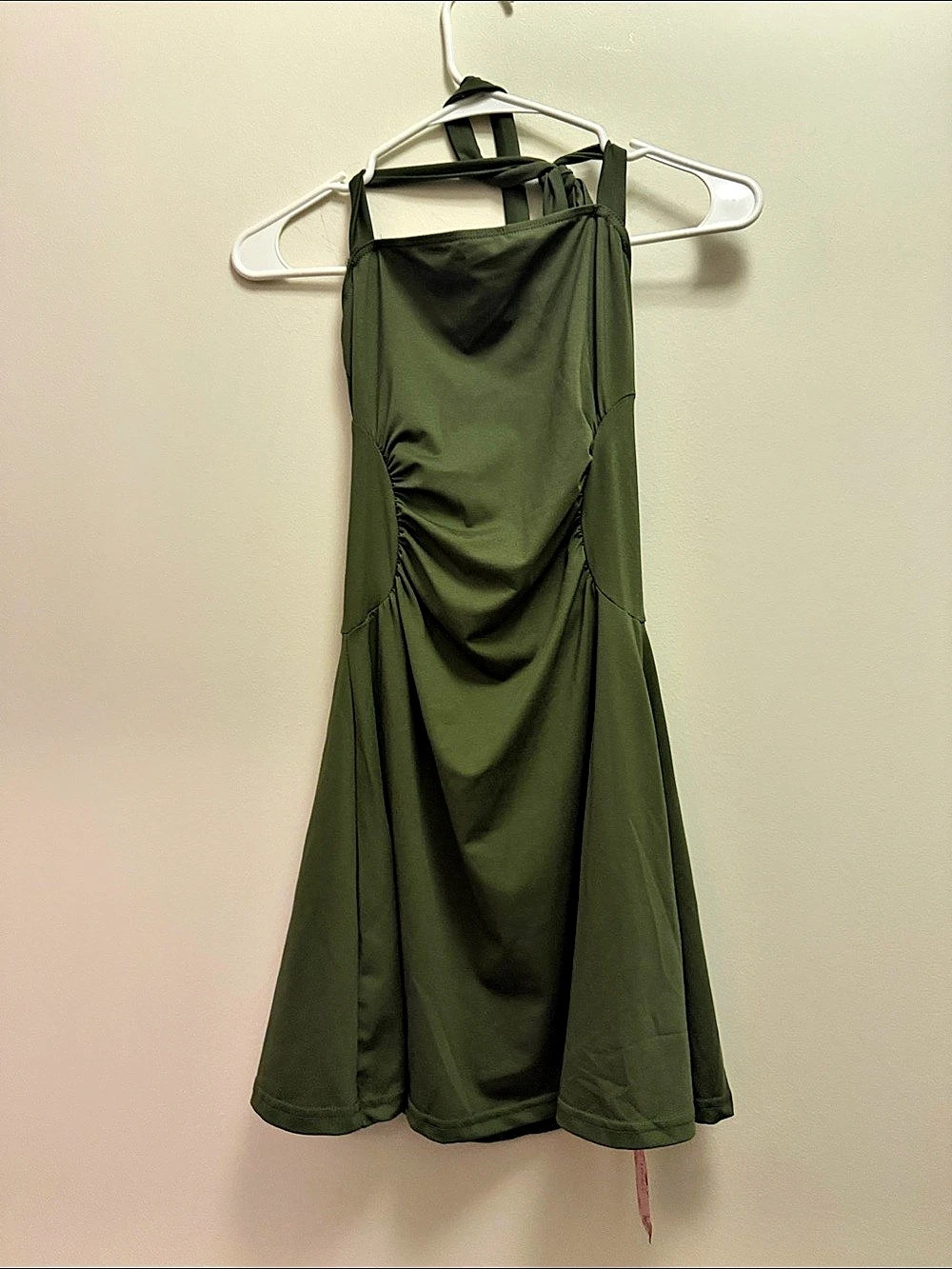 M Softsculpt Halter Tennis Dress Green